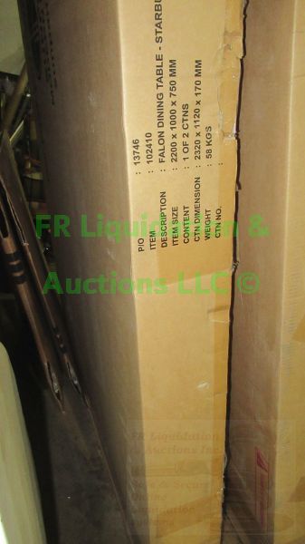 lot 427 image: Sunpan modern home, Falon starburst dining table in box