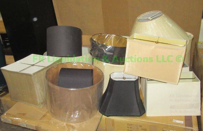 lot 448 image: Assorted lamp shades as shown