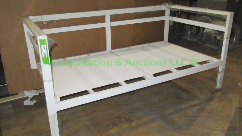 lot 450 image: Day bed frame, one leg missing, 29 x 34 x 63
