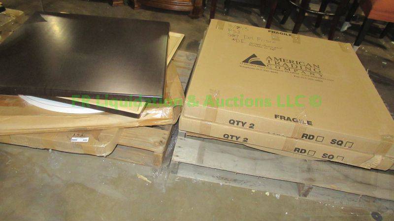 lot 408 image: Laminate table tops as shown