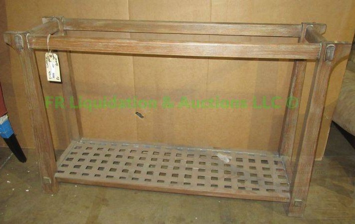 lot 457 image: Couch table base solid wood no top, 52 x 15 x 31