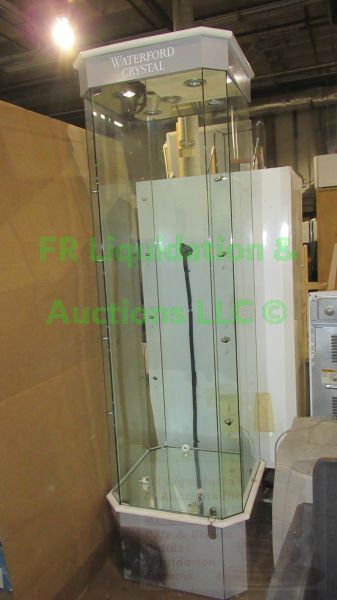 lot 461 image: Waterford Crystal lighted display case 86 x 24 x 24