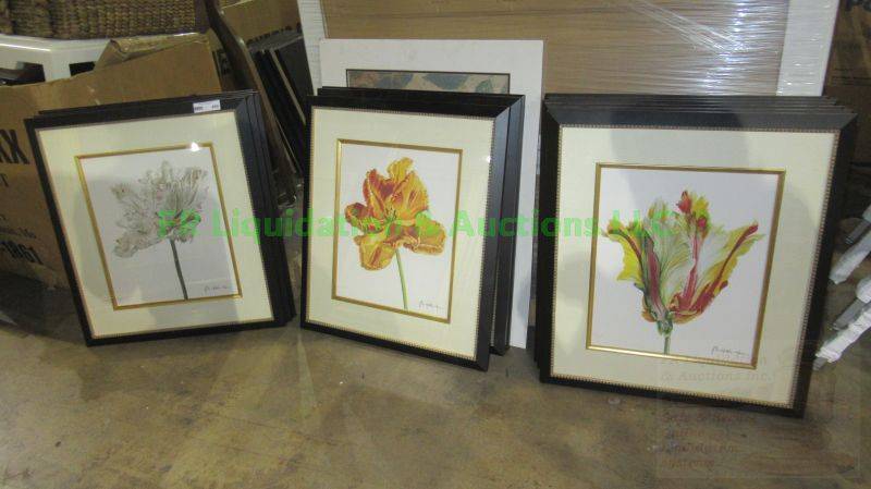 lot 469 image: John Matthew Moore framed botanical prints, 13 total