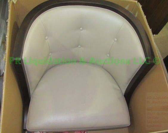 lot 495 image: Sunpan modern home barrel chair in box