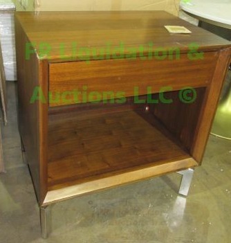 lot 500 image: Mitchell Gold & Bob Williams walnut veneer night stand, 28 x 26 x 18