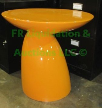 lot 503 image: Modern art style accent table, 23 tall x 24 wide
