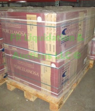 lot 528 image: Porcelanosa Itilian floor tiles 17 x 26 x 12 approx. Pallet full unopened boxes