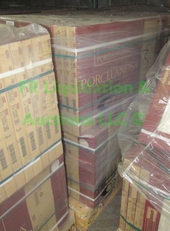 lot 529 image: Porcelanosa Itilian floor tiles 17 x 26 x 12 approx. Pallet full unopened boxes