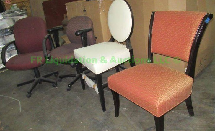 lot 539 image: Office and accent chairs as shown, 4 total