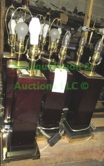 lot 551 image: End table accent lamps, no shades, 24 tall, 16 total