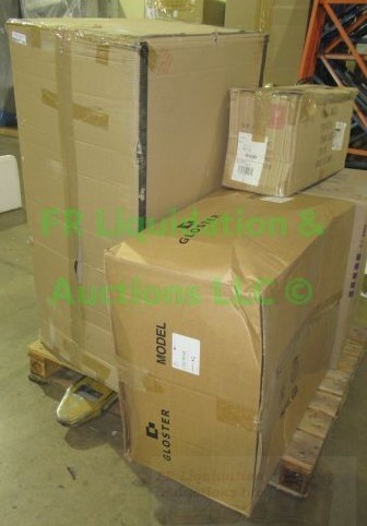 lot 568 image: Assorted boxed furniture on pallet