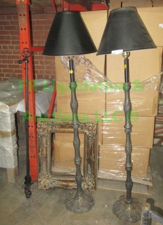 lot 595 image: Vintage style free standing occasional lamps, 60 tall