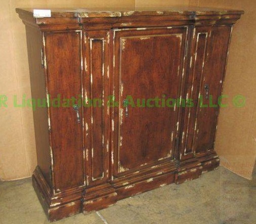 lot 604 image: Butler antique style console cabinet, 40 x 45 x 15