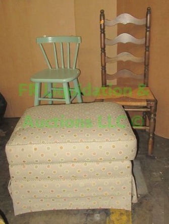 lot 611 image: Rush weave chair plus