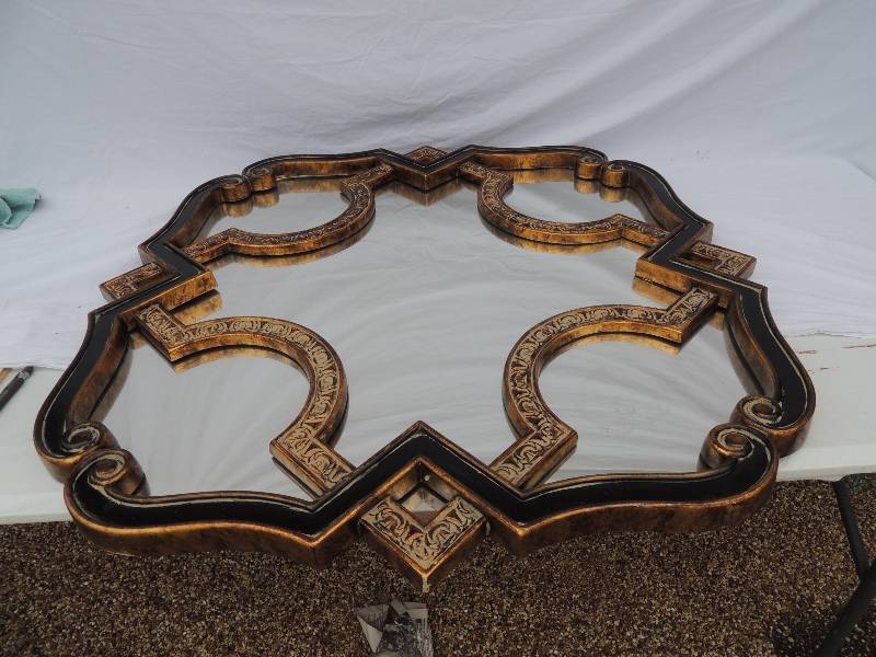 lot 828 image: Wall mount mirror 36  x 36  Very Ornate