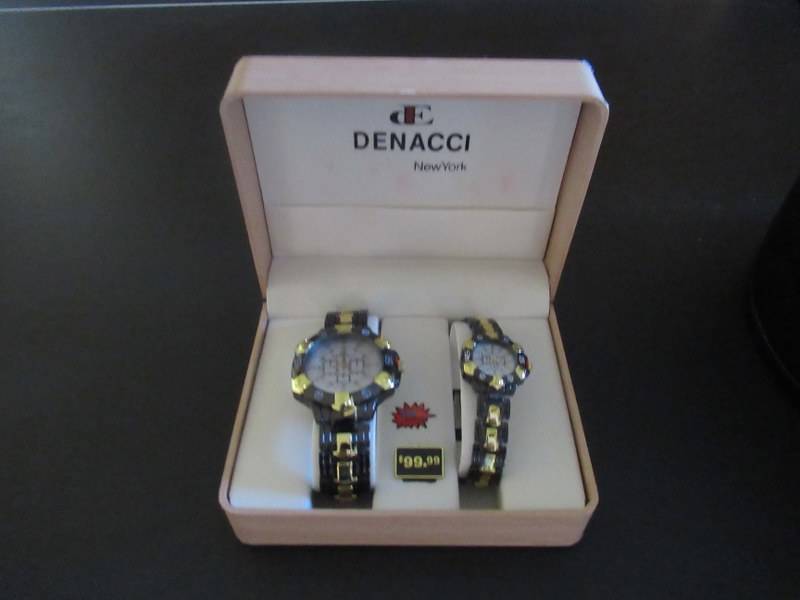 lot 47 image: DENACCI MENS AND WOMENS MATCHHING WATCHES NEVER WORN