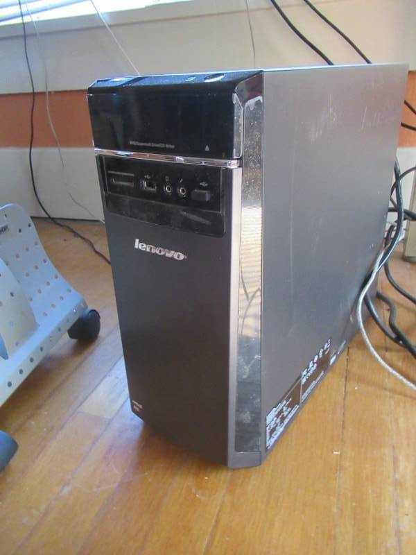 lot 78 image: LENOVO DESKTOP COMPUTER AMD A10 SERIES WITH DELL 27 MONITOR, KEYBOARD AND MOUSE