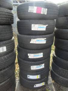 lot 9 image: COOPER, SUMITOMO AND GOODYEAR TIRES S 24570R17, 245665R17 TOTAL COUNT 8 MOST LIGHTLY USED
