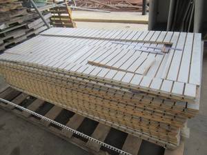 lot 40 image: RETAIL WOOD DISPLAY SHELVING 20 PIECES 8FT. X 4FT