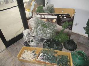 lot 74 image: CHRISTMAS TREE(COMPLETE), LIGHTS AND 3 TREE STANDS