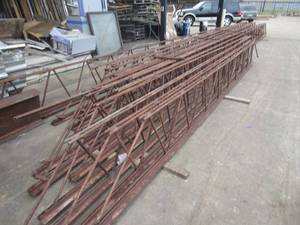 lot 37 image: STEEL TRESTLES IN DIFFERENT SIZES 10 SECTIONS APPROX. 40FT., 4 SECTIONS APPROX. 19FT. AND 3 SECTIONS APPROX. 15FT