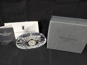 lot 13 image: Waterford Crystal Oval Clock