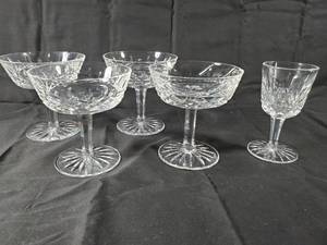 lot 22 image: 5 Waterford Lismore Glasses