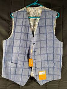 lot 25 image: Tallia Window Pane Blue Vest