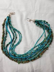 lot 70 image: Jay King Multi-Strand Turquoise Chip Necklace