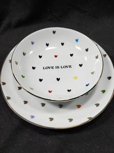 lot 79 image: Love is Love Plate & Bowl