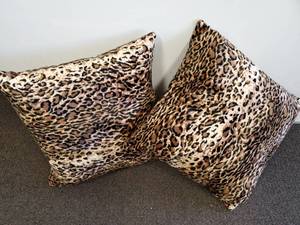 lot 86 image: Handmade Leopard Print Pillows