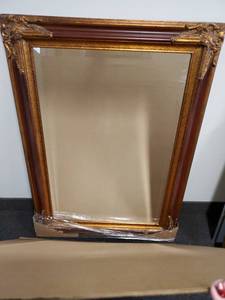 lot 163 image: Framed Beveled Mirror