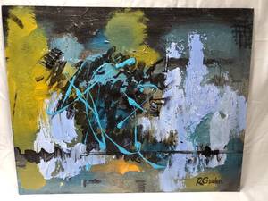 lot 113 image: Randy Groden Mixed Media Painting Acropolis