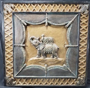 lot 154 image: Plaster Elephant Wall Hanging