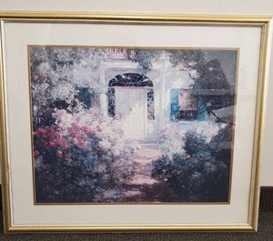 lot 151 image: Framed Landscape Print with Glass