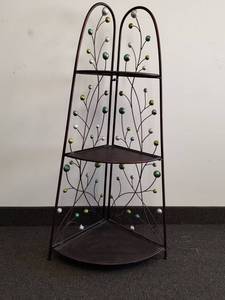 lot 121 image: Metal 3 Shelf Folding Stand