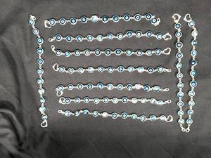 lot 51 image: Sterling Silver Evil Eye Bracelets