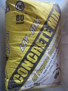 lot 74 image: 2 80 LB. BAGS OF EZY-MIX CONCRETE MIX