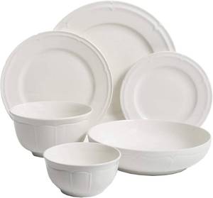 lot 22 image: Gibson Elite 48Pc Plate and Bowl Set NEW Retail over $100