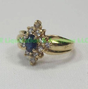 lot 26 image: 14K Gold, Sapphire, Topaz, Ring