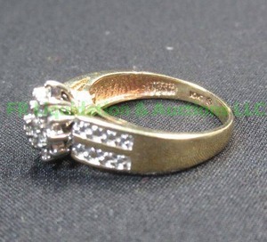 lot 38 image: 10k Gold Diamond Ring