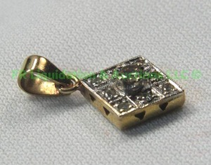lot 79 image: 14K Yellow Gold, Diamond Pendant