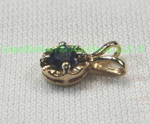 lot 99 image: 14k Gold, sapphire, pendant