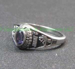 lot 113 image: Synthetic Spinel, White Metal 2013 Hoke County High School Class Ring