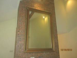 lot 15 image: HUGE GOLD FRAME WALL MIRROR&nbsp7FTX5FT
