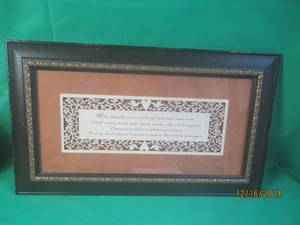 lot 64 image: FRAMED WALL DECOR&nbsp