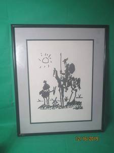 lot 84 image: FRAMED WALL ART DATED 1955