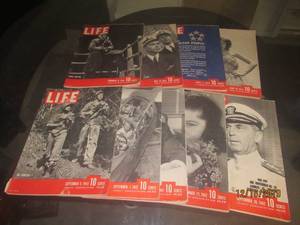 lot 114 image: VINTAGE 1940S LIFE MAGAZINES&nbsp