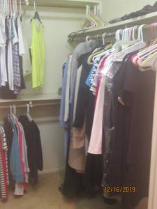lot 119 image: CLOSET FULL OF CLOTHES AND SHOES BIDDER MUST TAKE ALL