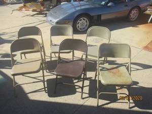 lot 174 image: 6 FOLDING CHAIRS&nbsp